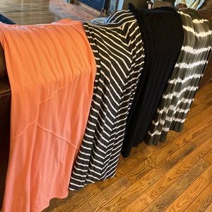 4 knit maxi skirts